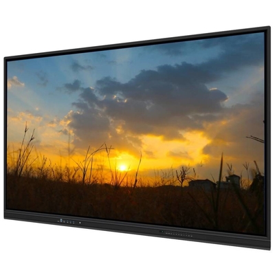 4K 65 75 86 98 110 inci Anti glare tempered Panel Interaktif Smart Whiteboard IR Monitor Super Slim Frame monitor komputer untuk acara pelatihan pertemuan sekolah