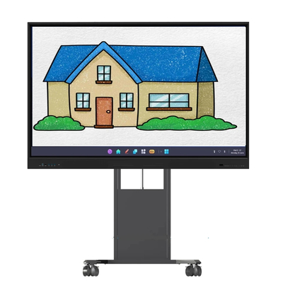 Resolusi 4K Interaktif Flat Panel 350 Kecerahan Kecerahan Tinggi Dan 15W * 2 Speaker Android 13 Interaktif Whiteboard Untuk Pendidikan Sekolah Dan Pertemuan