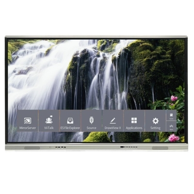 Versi Baru Sistem Android Panel Flat Interaktif Dengan Kontras Tinggi 1200:1 Dan Kecepatan Cursor 100 Dot/S 20 Touch Point didukung dengan layar berbagi interactive whiteboard