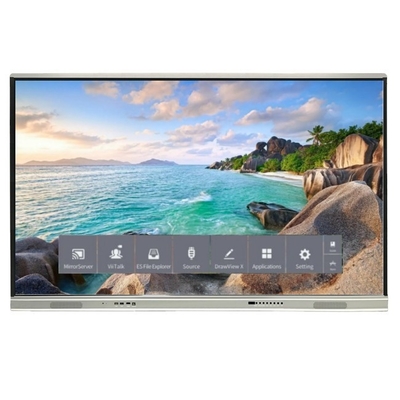 Versi Baru Sistem Android Panel Flat Interaktif Dengan Kontras Tinggi 1200:1 Dan Kecepatan Cursor 100 Dot/S 20 Touch Point didukung dengan layar berbagi interactive whiteboard
