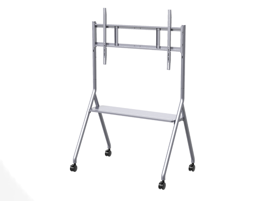 Mobil berdiri TV Trolley Cart untuk IR Interaktif papan tulis 55 "-86"