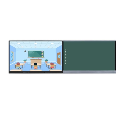 86 98 Inch 1+2 Android OPS PC Opsional Ram And Rom Interaktif Intelligent Blackboard Untuk Pendidikan Sekolah Pelatihan Kantor dengan aplikasi pertemuan Zoom Teams