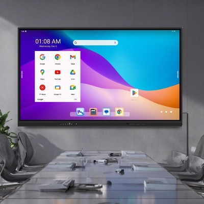 China pabrik Harga 4k 55 65 75 85 96 110 Inch Touch Screen Multi-bahasa Perangkat Lunak Lcd Smart Android Interaktif papan