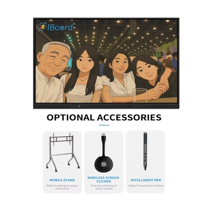 55 65 75 86 98 Inch 4K LCD Interaktif Whiteboard Touch Panel Smart Screen Kelas Papan Elektronik Digital Papan Pintar untuk Pengajaran