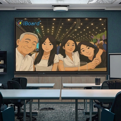 4 3 Ratio Iboard Whiteboard Interaktif dengan Konektivitas VGA dan Android 11 8 64G