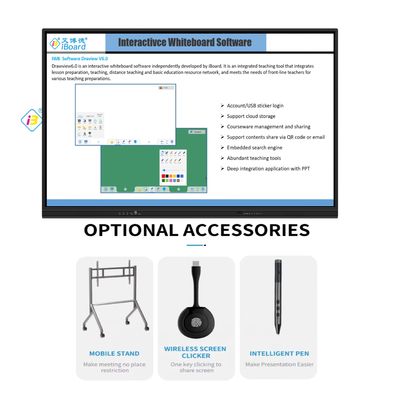 Ukuran Besar 98 Inci 4K LCD Interaktif Papan Pintar Panel Sentuh Smart Screen untuk Kelas Papan Elektronik Papan Pintar Digital untuk Pengajaran