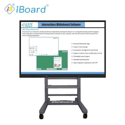 1990*1203*113mm Dimensi Produk Monitor Layar Sentuh Interaktif dengan Mikrofon Opsional dan Antarmuka HDMI