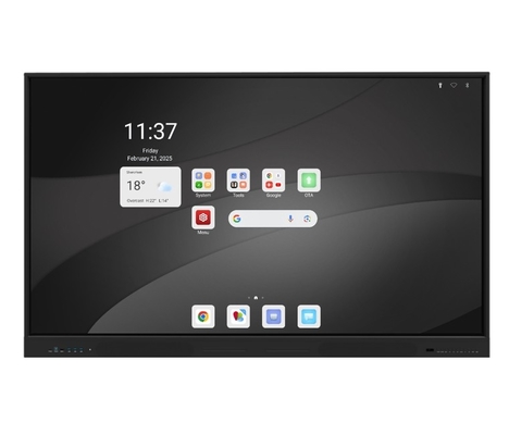 Android high-end (16+256GB) 75 inci Panel Flat Interaktif Dukungan sistem ganda