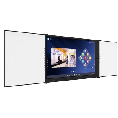 Smart 2 Sisi Hitam Hijau Whiteboard Dengan 75 86 Inch Android Touch Panel Board Dengan Kamera Mic Scanner Dokumen Stand Mobile Untuk Pendidikan Sekolah Kantor