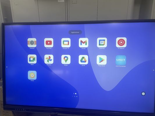86-Inch Google EDLA Certified Interactive Smart Panel. Android 13 dengan Sistem Nikmati Terbentuk. Slot OPS. Kamera Opsional & Stand Ponsel.
