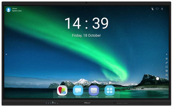 Teknologi Sentuh InfraMerah Monitor Layar Sentuh Interaktif 150W Konsumsi Daya 178° sudut pandang