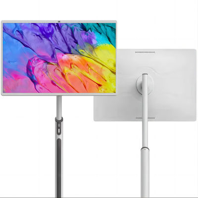 IBoard 27 32 Inch Android 13 In-Cell Touch Panel Smart TV Lcd Touch Screen Monitor Rollable Stand bergerak Berputar dengan baterai