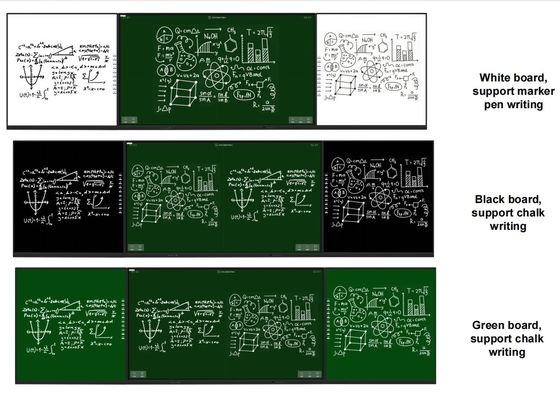 IBoard Factory Direct University School Interaktif Smart Hitam ChalkBoard Marker Pen Whiteboard Greenboard Touch Panel Display 75 86 98 Inch Untuk Mendidik Interaktif Flat Panel Dengan IR Sideboard