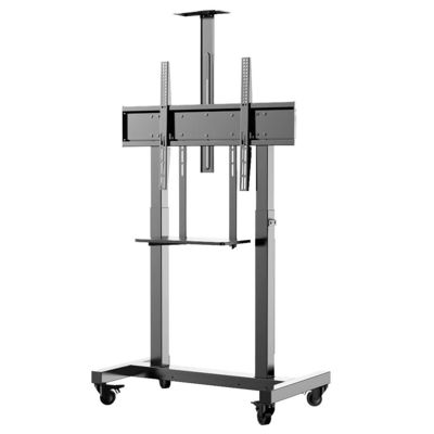Stand TV Lantai Stand Mobile Tinggi TV yang dapat disesuaikan Mount untuk Televisi layar sentuh cerdas interaktif