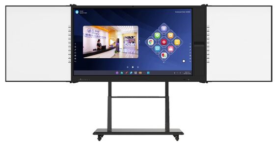 Layar IBoard 4K 75 inci dengan Papan Hijau Hitam Putih Android PC Lipat untuk Pendidikan