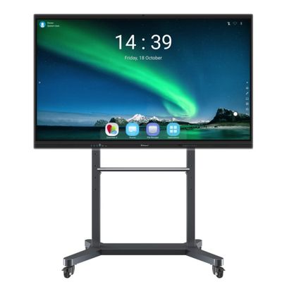 Pengalaman Kekuatan Interaktif layar sentuh Monitor 2mm Keakuratan 15W * 2 Atau 20W * 2 Speaker dan Wireless Screen Proyeksi