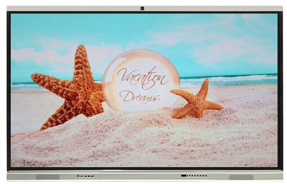Panel Datar Interaktif 65 inci 75 86 98 Inch 4K layar Multi Touch