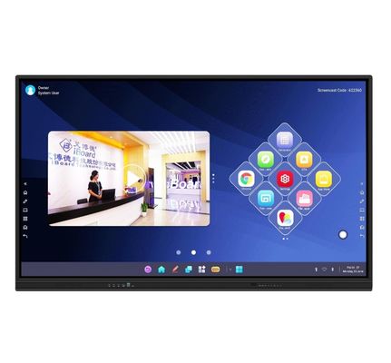 75 Inci EDLA Sertifikasi Interaktif Flat Panel Display. Smart Touch Screen Monitor Untuk Pendidikan Kelas & Bisnis, Kantor. Smart Interactive Panel Android 14 & Windows Dual System IFPD