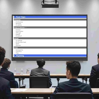 86 inci Interaktif Flat Panel Smart TV dengan Sistem Android diperbarui Alat Fungsi AI Untuk Pertemuan Kantor Kelas