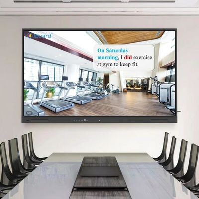 65 Inci 4K UHD Interaktif Flat Panel Smart TV Dengan Peralatan Sistem Android Baru Untuk Pertemuan Kantor Kelas