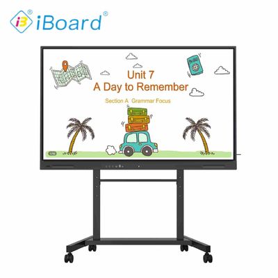 Ai Fungsi 75 Inci Resolusi 4K Interaktif Flat Panel Smart TV dengan Peralatan Sistem Android Baru Untuk Pertemuan Kantor Kelas