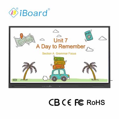 Ai Fungsi 75 Inci Resolusi 4K Interaktif Flat Panel Smart TV dengan Peralatan Sistem Android Baru Untuk Pertemuan Kantor Kelas