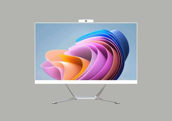 Factory Direct 21.5' 23.8' 27 Inch Desktop Monitor dengan Dibangun di Webcam Semua dalam satu Android dan Win System Capacitive Touch