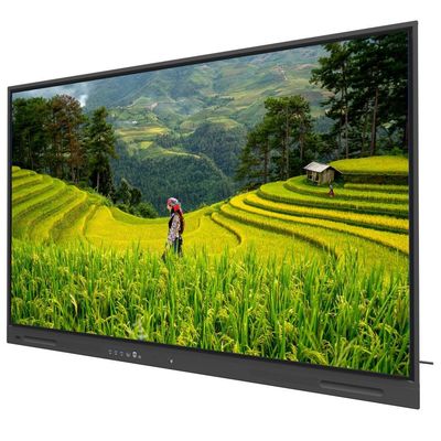 Interaktif Flat Panel 75 Inch Android 14 OPS PC Wifi BT USB RJ45 Touch Software Smart Board untuk Pendidikan Sekolah Pertemuan Pelatihan