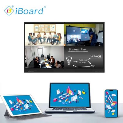 Interactive Flat Panel Touch Screen Monitor Smart Board with Build in Camera and Microphone for Conference Meeting & Teaching