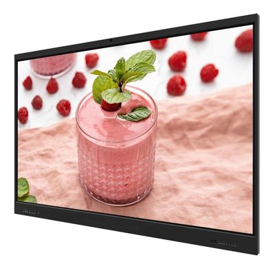 Monitor layar sentuh interaktif 86 Inch Android 14 8+128G Dengan Speaker Kamera Mic Light Sensor Perangkat Lunak Dibangun dalam Wifi Wireless Presentasi Dari Pad Phone Laptop