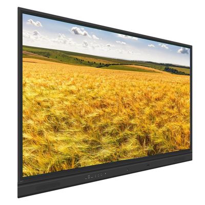 75 86 Inch Wall Mounted LCD Interactive Whiteboard dengan 2x 15W Speaker Subwoofer Opsional dan Opsional Dibangun di Kamera Dan Mic Sistem PC Android