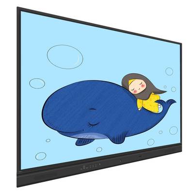 16:9 4000:1 Rasio Infrared Interactive Whiteboard 20 Touch Points Finger/Object Touch Method for Business Meetings Pendidikan Online Dengan Perangkat Lunak