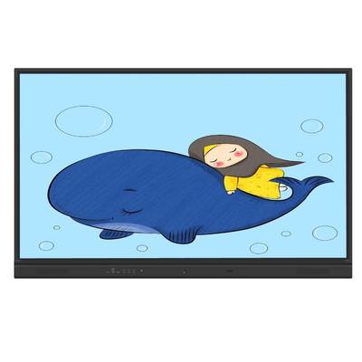 16:9 4000:1 Rasio Infrared Interactive Whiteboard 20 Touch Points Finger/Object Touch Method for Business Meetings Pendidikan Online Dengan Perangkat Lunak