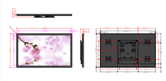 Tingkatkan Pengalaman Melihat dengan Sudut Tampilan 170 derajat Totem Digital 32 43 49 55 inci Monitor Media Advertising Player