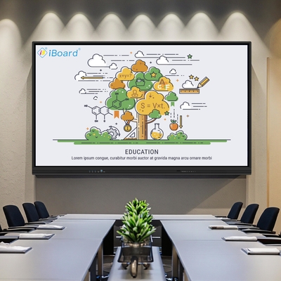 Layar Datar Interaktif 98 Inci 4K UHD dengan Layar Sentuh Cerdas dengan Fungsi AI Proyeksi Papan Cerdas untuk Ruang Rapat