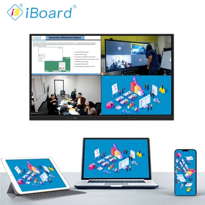 65 Inch Interactive Flat Panel Display Touch Screen Monitor dengan Fungsi AI Diperbarui untuk Smart Classroom