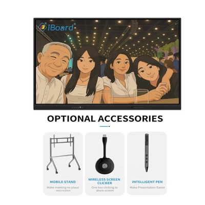55 Inch Interactive Touch Screen Monitor dengan Updated AI Function untuk Smart Meeting Room