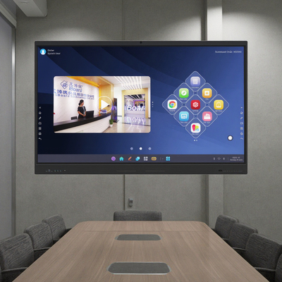 Pabrik Grosir 4mm Tempered Glass With Wireless Screen Berbagi Proyek Layar Cepat HDMI Android 14 8+128G 16+256G Panel Tampilan Layar Sentuh Whiteboard Interaktif