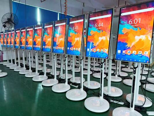 Portable 24.5 Inch Android 13 Smart Advertising Display Screen Indoor Interactive Digital Signage Touch Screen TV yang bisa dipindahkan