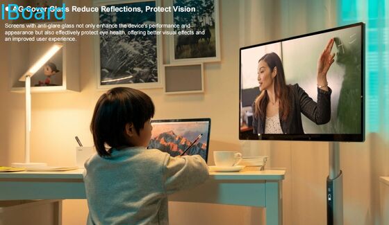 Papan Tulis Interaktif Nirkabel 32 inci dengan Kamera Terpasang dan TV Layar Pintar Portabel