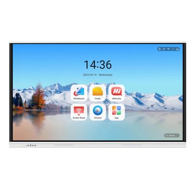 75 inci Resolusi 4K Interaktif Whiteboard dengan 20-Point Multi-Touch Smart Touch Screen untuk pendidikan dan pertemuan