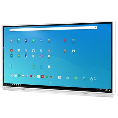 Papan Tulis Interaktif Cerdas LCD 86 Inci Android 14 Bersertifikasi Google dengan Multi-Sentuh dan PC Windows Opsional