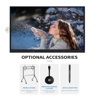 IBoard All-in-One Interactive Flat Panel dengan Sistem Android Dual, Pen/Finger Touch, dan Multiple Input (HDMI, VGA, USB, RJ45)