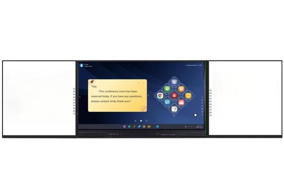 Panel Datar Interaktif 4K Ultra HD dengan 20 Titik Sentuh dan Speaker Internal untuk Pendidikan