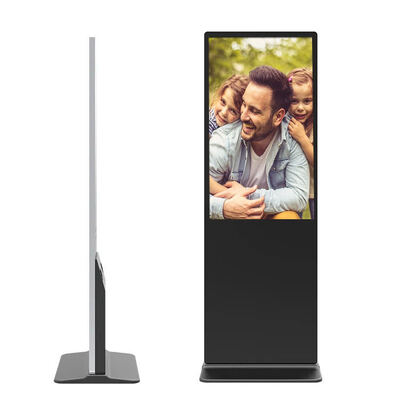 Stand Vertikal IBOARD 43 50 55 65 75 Inci Layar Iklan LCD Digital Signage Totem LED Display untuk Pameran