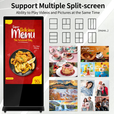 Kios Lantai Digital Signage dengan Dot Pitch 0,210(H) X 0,630(V) Mm, Output DP, dan Waktu Respons 8ms untuk Iklan Dalam Ruangan