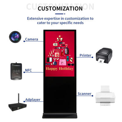 Sistem Android Digital Signage dengan Infrared Touch Screen Multi-OS Support dan Resolusi Full HD untuk Iklan Interaktif