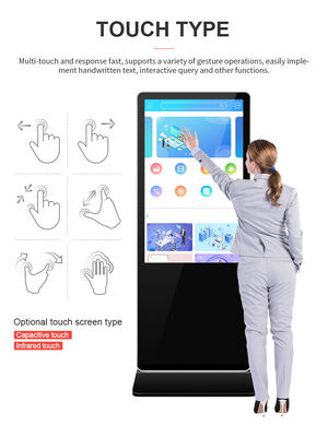 Sistem Android Digital Signage dengan Infrared Touch Screen Multi-OS Support dan Resolusi Full HD untuk Iklan Interaktif