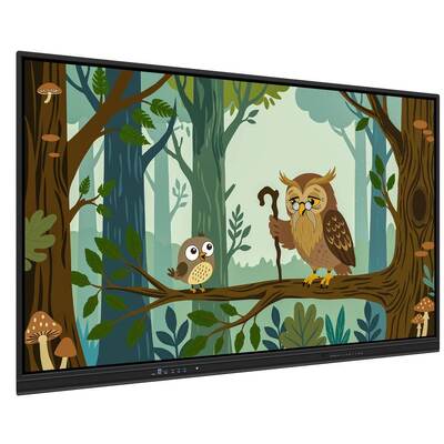 75 Inci Android 4K LED Papan Interaktif Sentuh Jari Proyeksi USB Papan Tulis