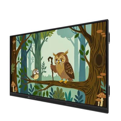 75 Inci Android 4K LED Papan Interaktif Sentuh Jari Proyeksi USB Papan Tulis